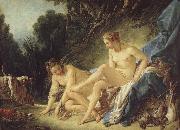 Francois Boucher Diana bathing painting